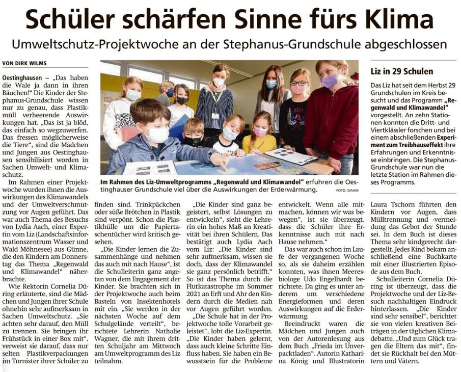 -Schüler schärfen Sinne fürs Klima, Soester Anzeiger vom 01.04.2022
